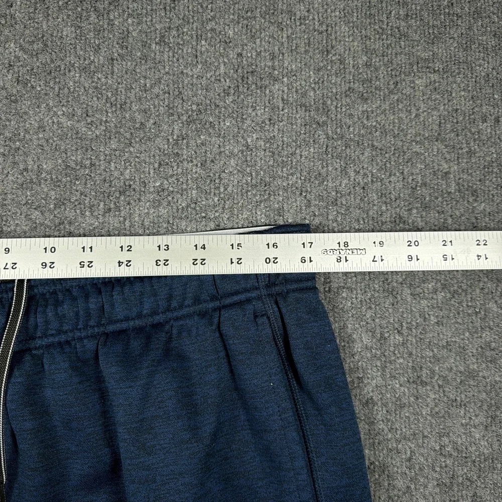 AND1 Sweatpants Men Size XL Navy Blue Heathered Fleece Lined Drawstring Joggers